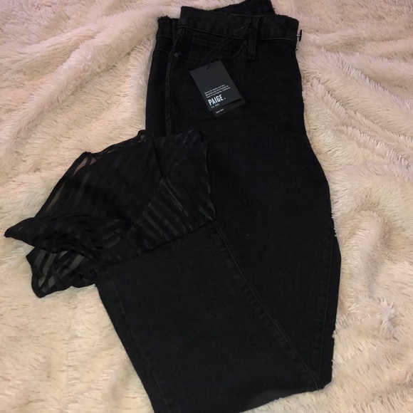 PAIGE HOXTON STRAIGHT HANDKERCHIEF HEM JEAN - Picture 5 of 6